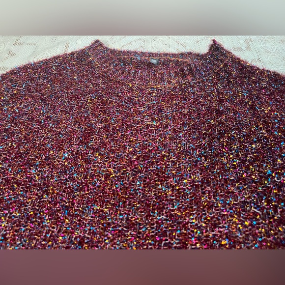 Sparkly Multicolor Holiday Knit Sweater - Picture 6 of 7